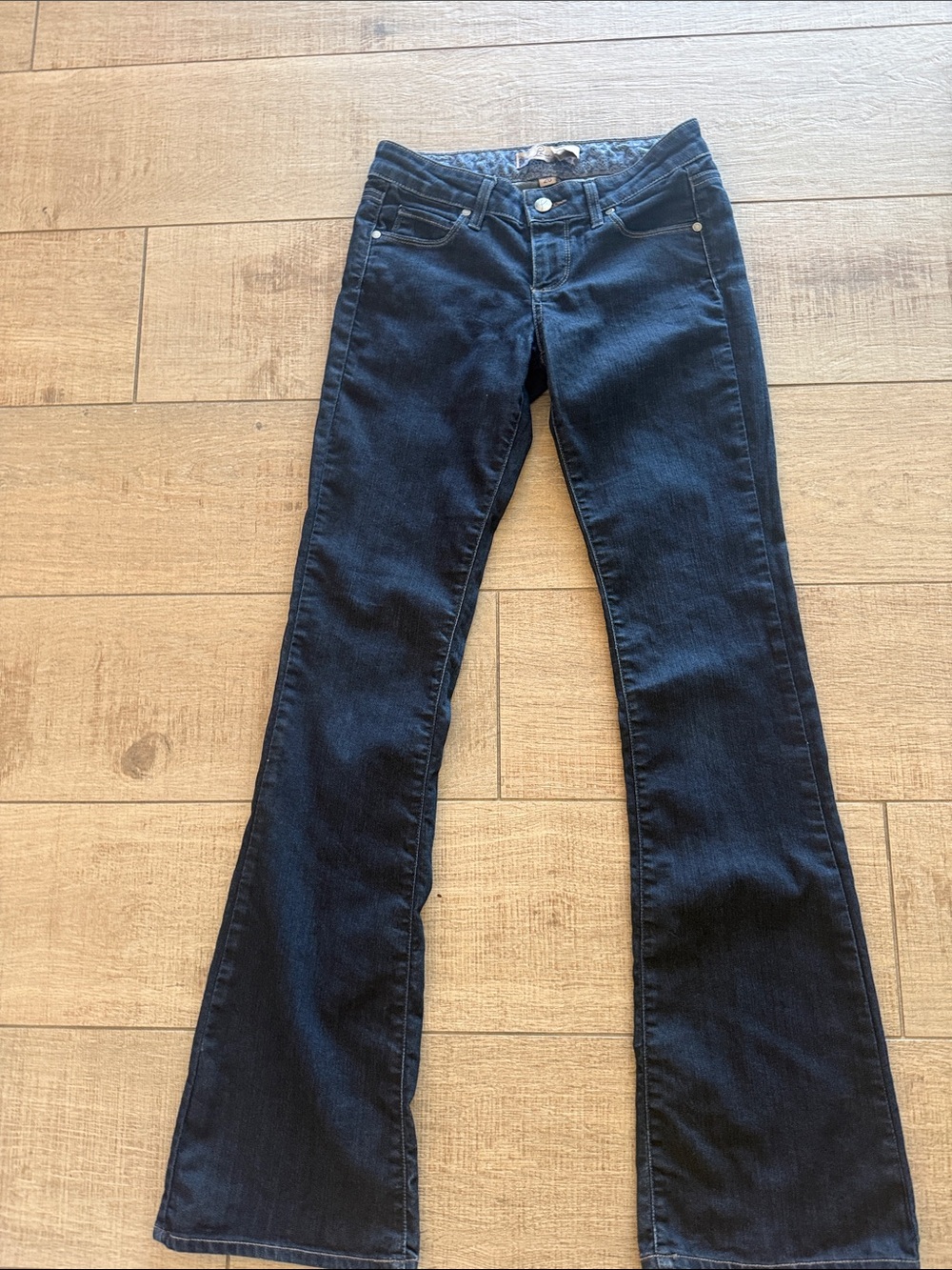 Paige Laurel Canyon Women's Dark Indigo Flare Jeans with Subtle Stretch